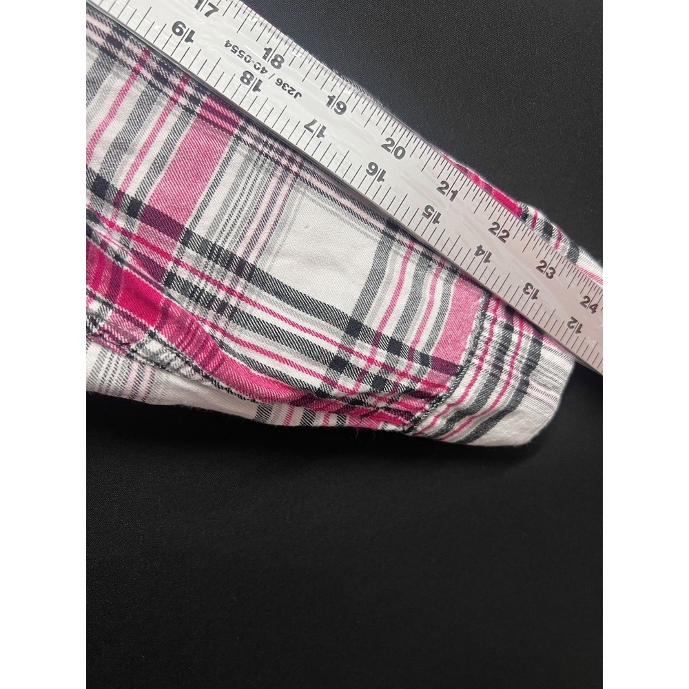 Woman Plus Sz 26/28 Multicolor Plaid Button Down Shirt - Picture 4 of 9
